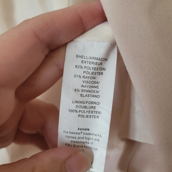 Kensie Blazer Womens S Small Blush Open-Front Jacket - Picture 6 of 7